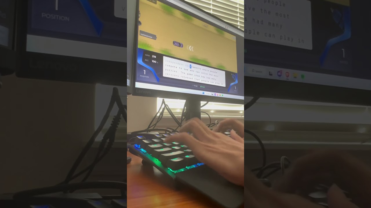 First Time Playing Nitrotype โ Hit Over 230 WPM! ๐