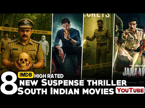Top 8 South Indian Suspense Thriller movies in Hindi | South Investigation thriller Movies In Hindi