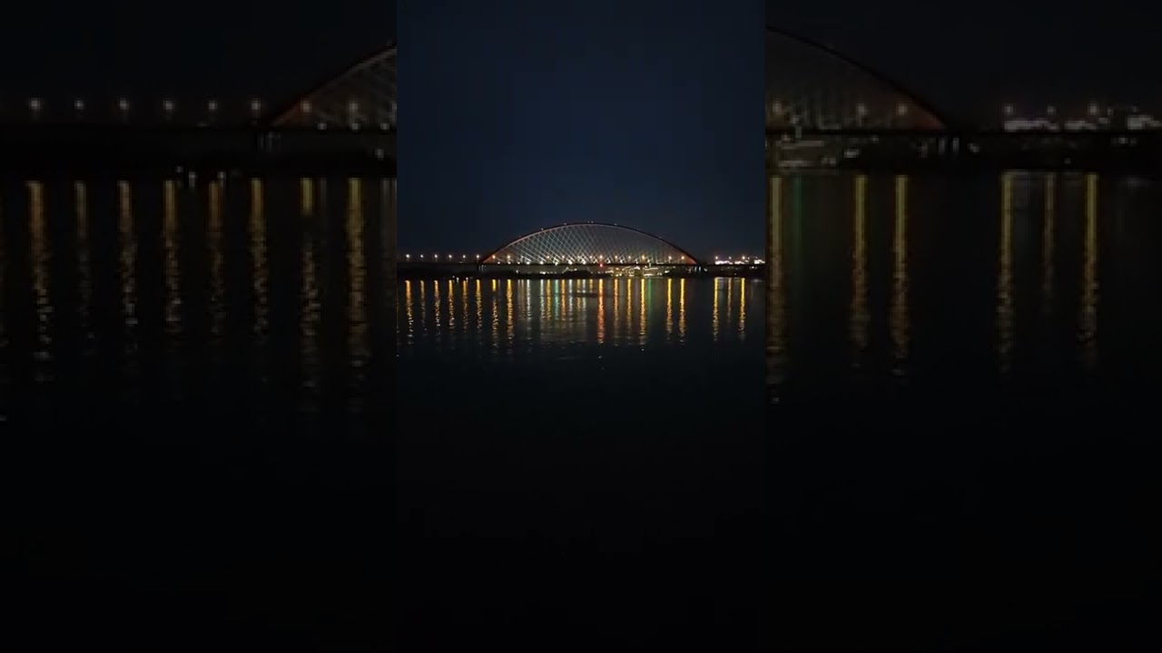 Бугринский мост ночью, Новосибирск 🌉