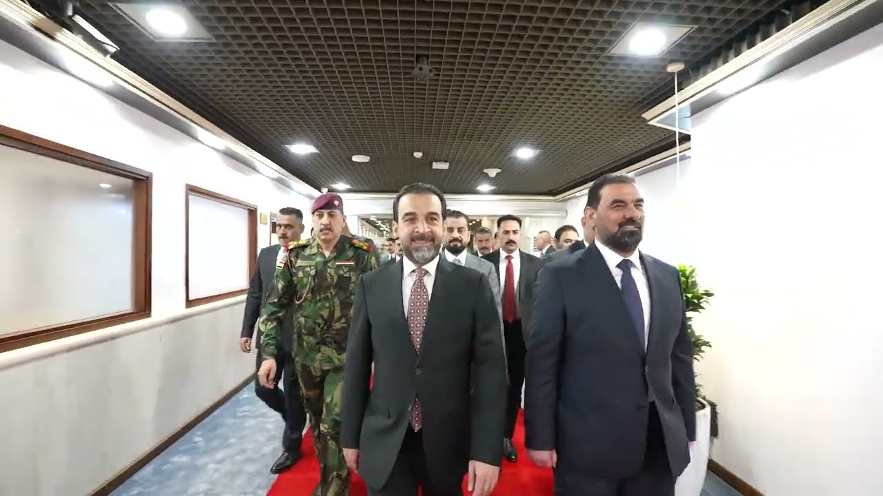 رئيس حزب تقدم محمد الحلبوسي يصل إلى البرلمان