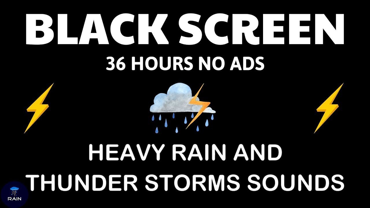 Heavy Rain & Thunder Sounds for Sleep 🌧️