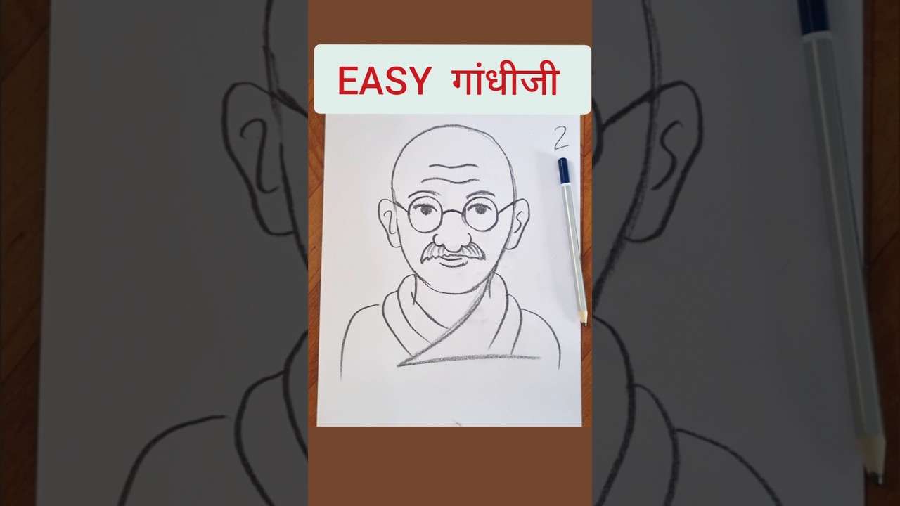 2 Gandhiji Drawing - 2 Art Pieces ✍️