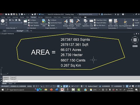 how to find area in multi units in AutoCAD | area calculation