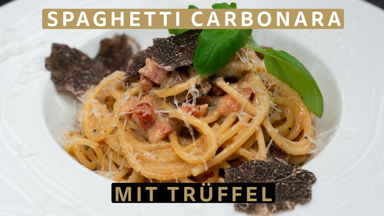 Authentische italienische Spaghetti Carbonara mit Trüffel 🍝 – Das perfekte Rezept