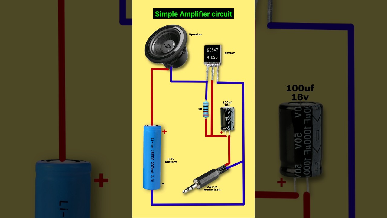 Simple BC547 Amplifier Circuit Diagram π