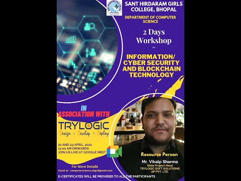 2 Days Workshop on Information, Cyber Security and Block Chain Technology (22-04-2021) (Day 1)