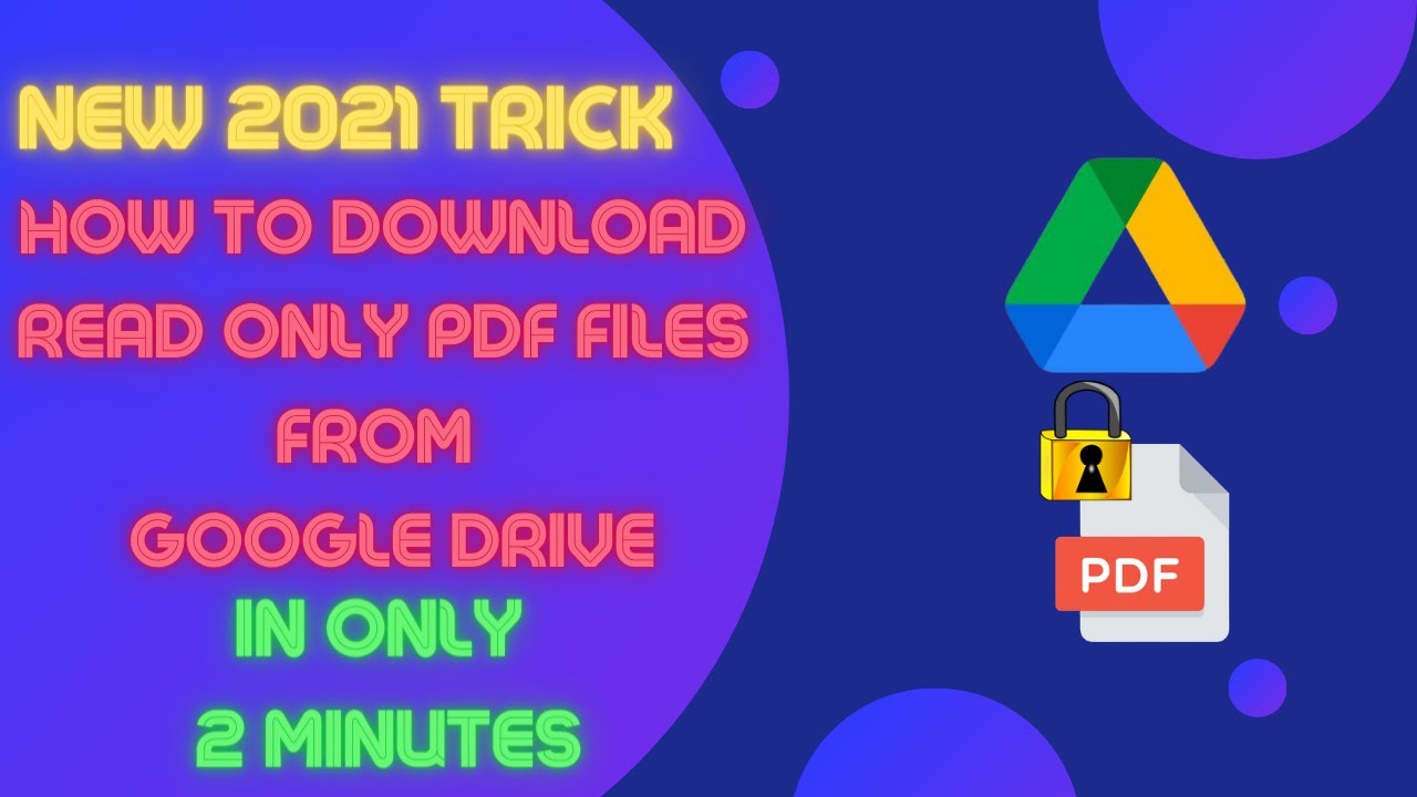 How to Download Read-Only PDF Files from Google Drive