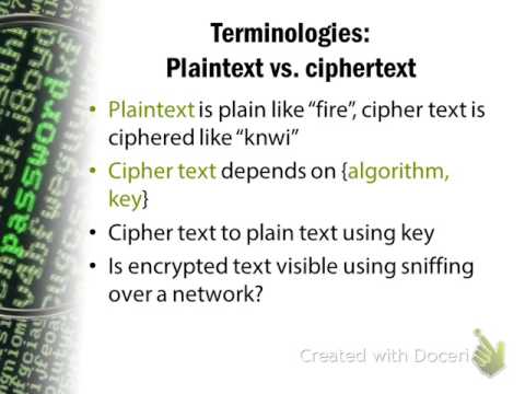 SRA 221 Lecture 2.1.3 Terminology and Basic Notions of Cryptography