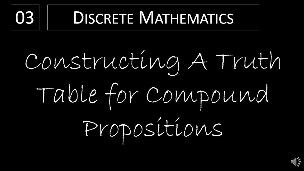 Constructing Truth Tables for Compound Propositions in Discrete Math