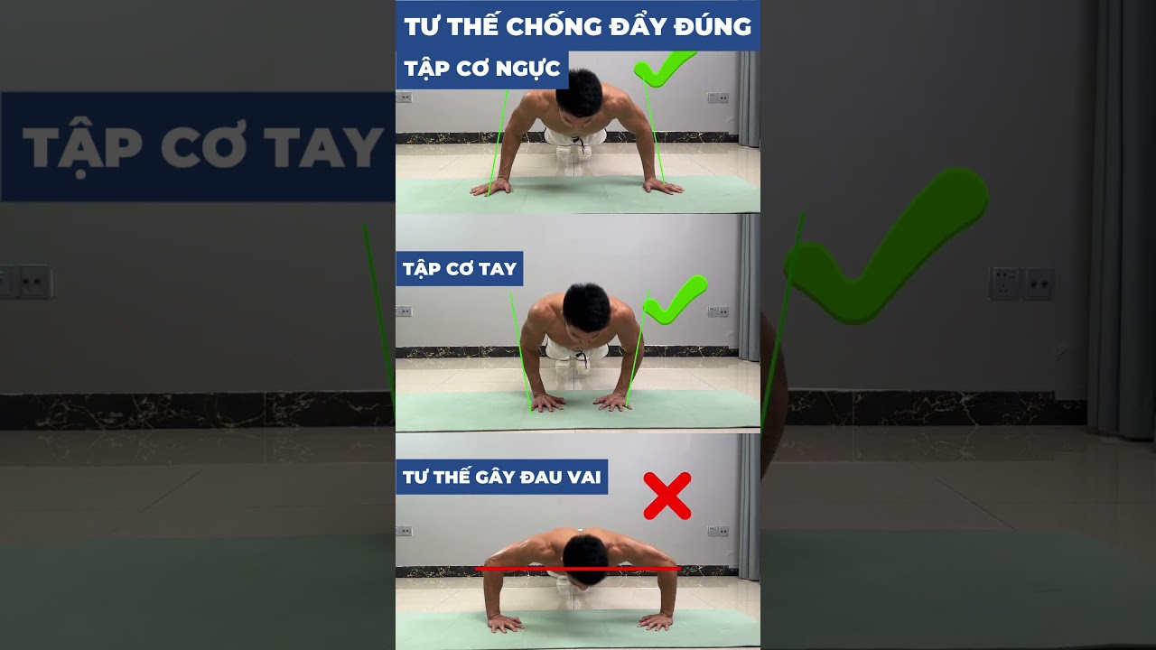 Hướng Dẫn Tư Thế Chống Đẩy Chuẩn Xác Để Tăng Hiệu Quả Và Tránh Chấn Thương 💪