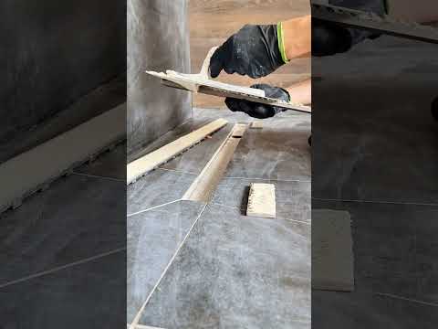 tileable schluter drain grate installation #construction #tile