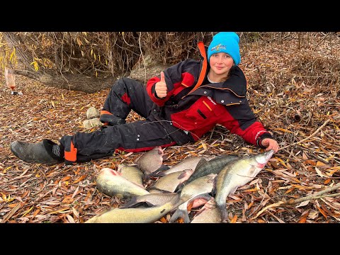 НАРВАЛАСЬ НА КРУПНОГО ЛЕЩА! Рыбалка с ночевкой осенью