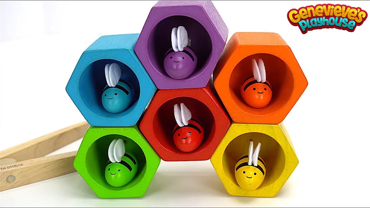 Fun Preschool Learning: Colors & Counting with Toy Bees and Beehive ๐