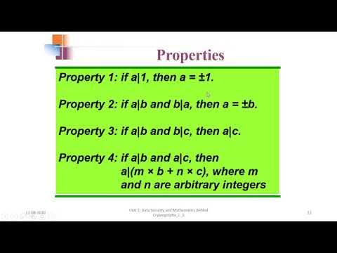 Mathematics of Cryptography | Integer Arithmetic | Euclidean Algorithm