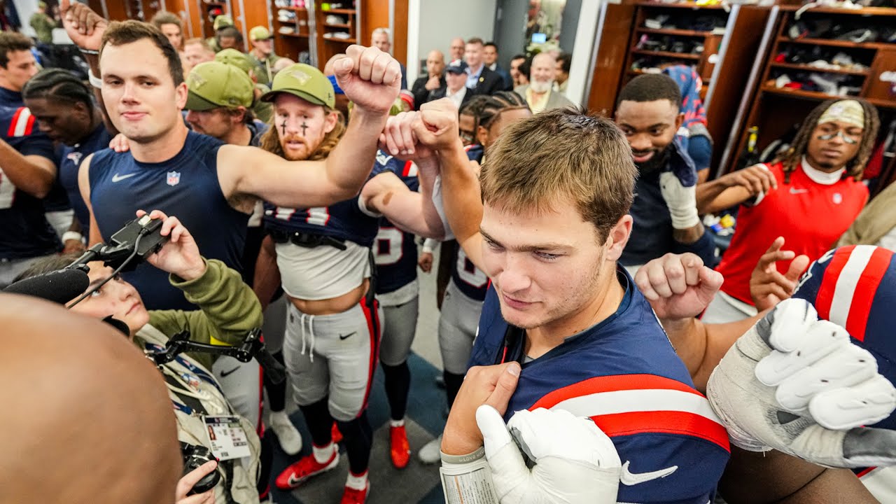 Inside the Patriots Locker Room After 6th Consecutive Win 🏈 | Coach Vrabel's Postgame Speech