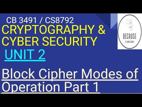 2.16 Block Cipher Modes of Operation Part 1 in Tamil