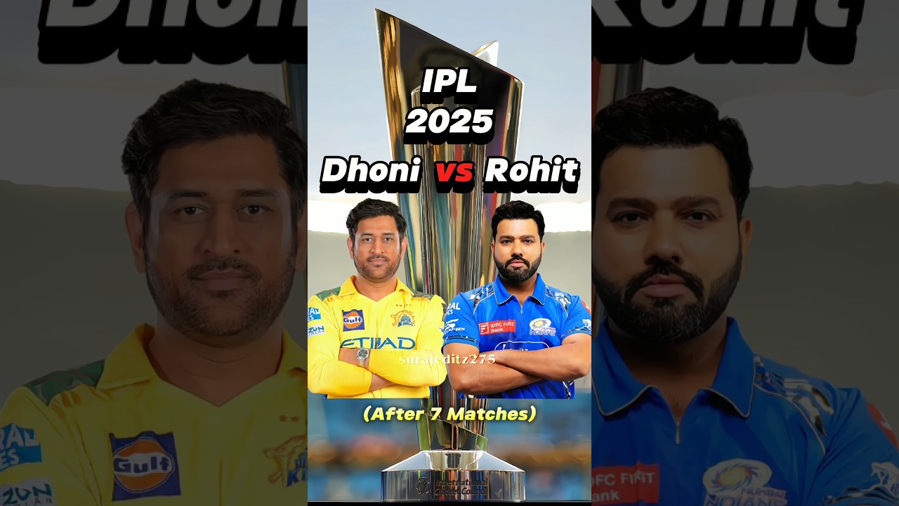 Dhoni vs Rohit: IPL 2025 After 7 Matches 🏏