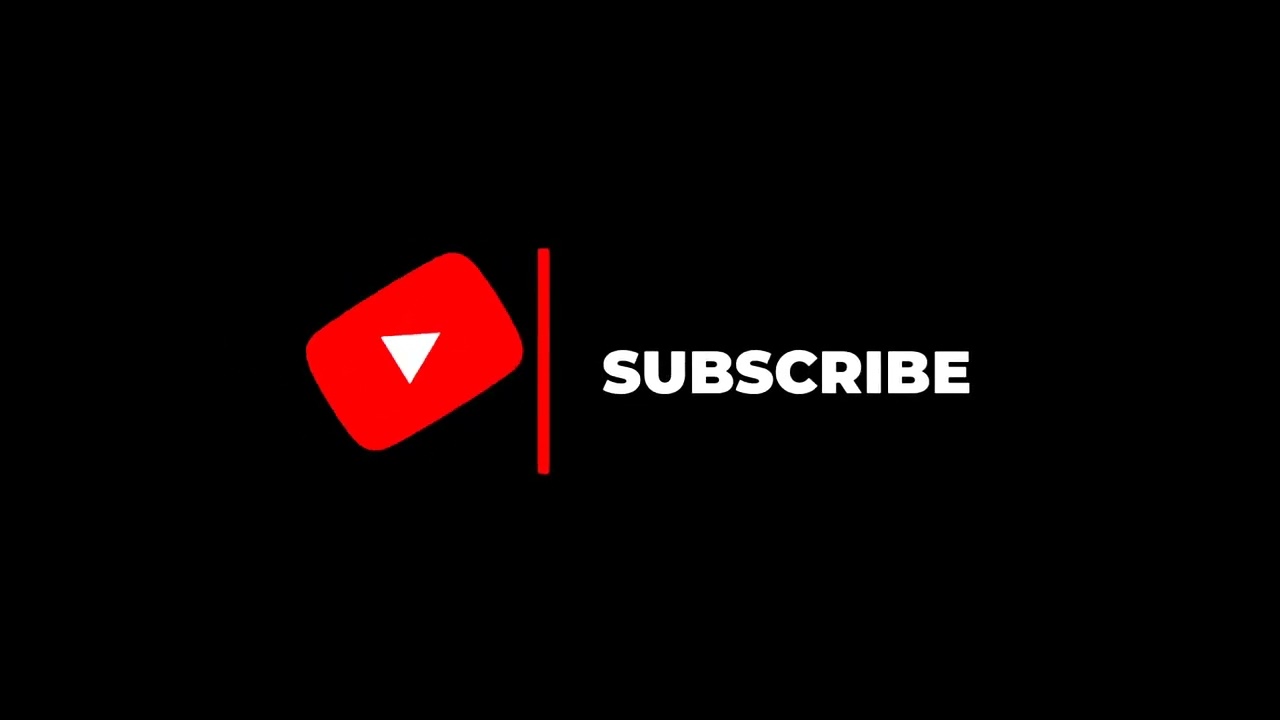 No Copyright Black Screen Subscribe Button Animation 🎥