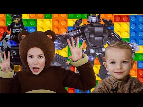 Вера, Медведь и Дядя Фёдор собирают конструктор Plasy 🧸