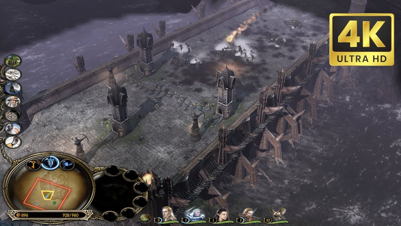 LOTR BFME 2: Elves vs Mordor in Dol Guldur (4K 60FPS)