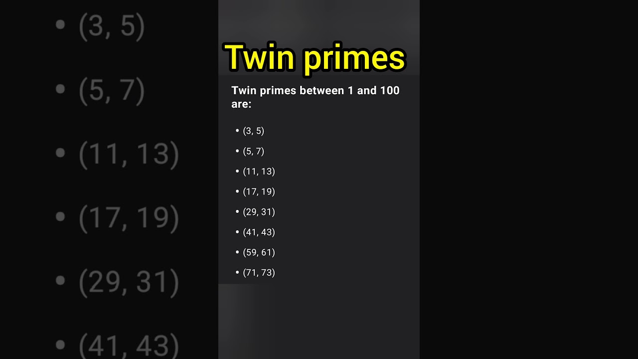 Discover All Twin Primes Between 1 and 100 ๐งฎ