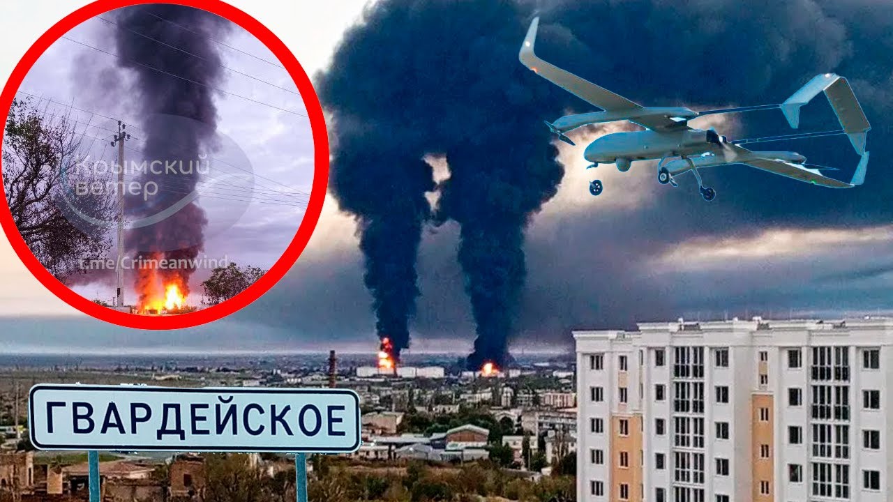 Крымская ночь: пожар на нефтебазе и атаки 🇺🇦