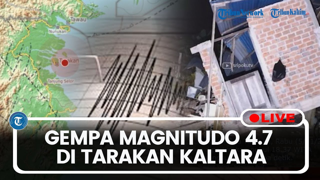 LIVE: Update Gempa Magnitudo 4.7 di Tarakan Kaltara dan Info BMKG