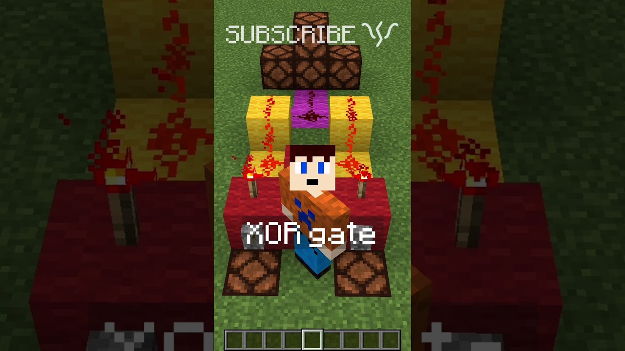 Create Smart Redstone Doors Using XOR Gates in Minecraft 🚪