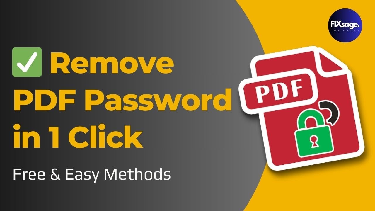 Remove PDF Passwords Easily in 1 Click ✅
