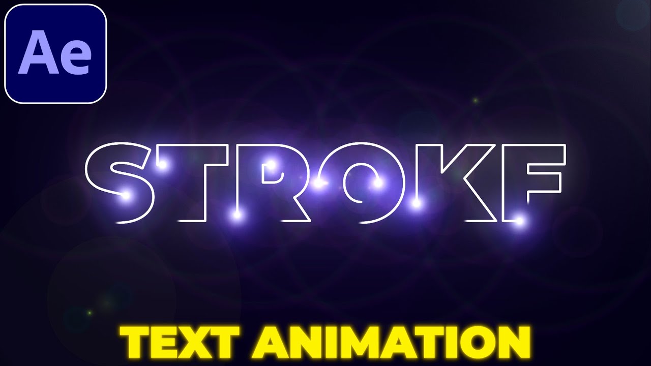 Light Stroke Text Animation in After Effects ✨