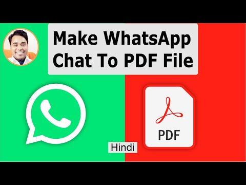 how to save or export whatsapp chat as pdf | make whatsapp chat as pdf [Hindi]