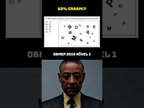 OBMEP questão 01 2019 nível 1 #qed #obmep #matematica