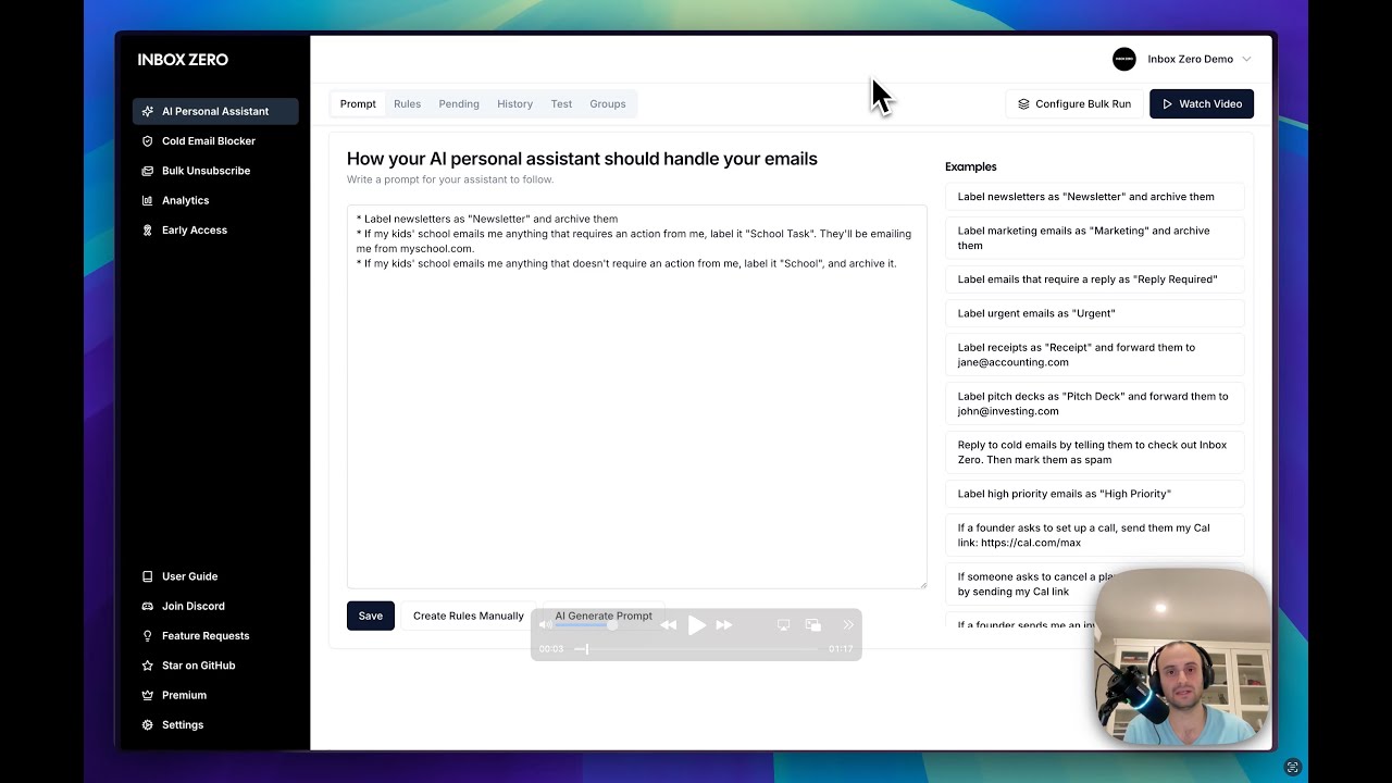 Inbox Zero: AI Email Assistant for Quick Cleanup