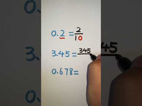 How to convert decimals to fractions | Converting decimal to fraction #decimal #decimals #shorts