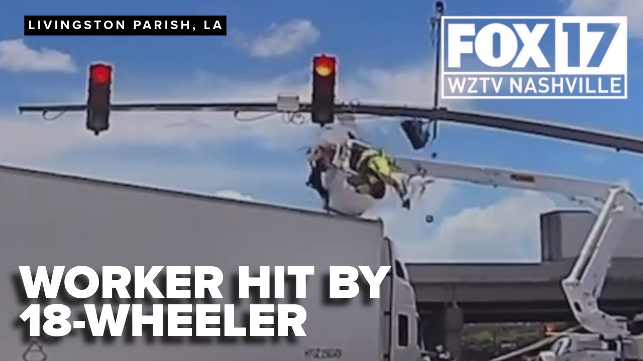 π¨ Shocking Dashcam Footage of Electrical Worker Hit by 18-Wheeler in Louisiana