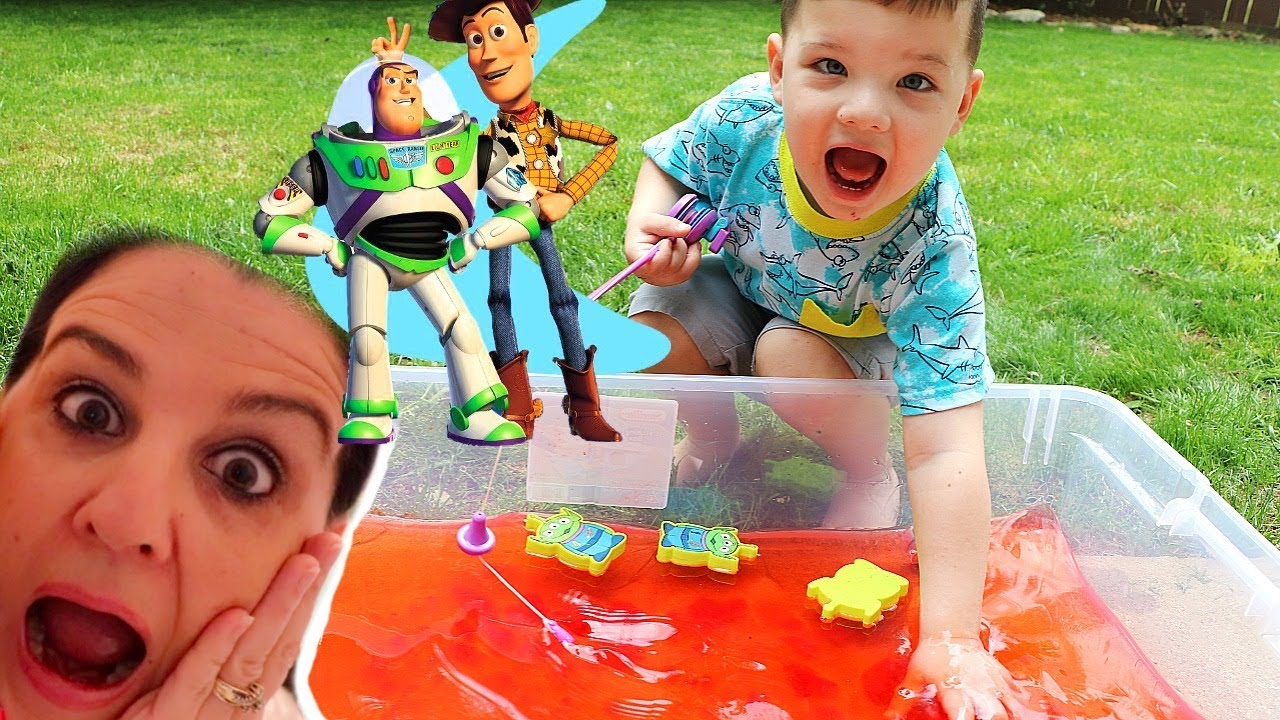 Caleb and Mommy’s Fun Toy Story 4 Fishing & Slime Play 🎣✨