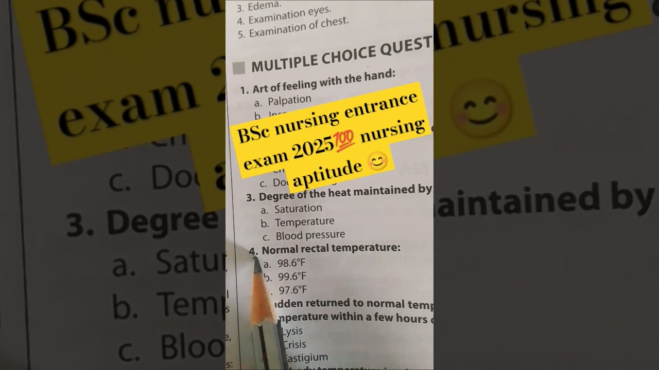 BSc Nursing Entrance Exam 2025: Tips & MCQs