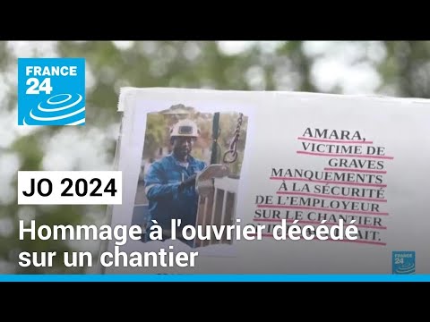 JO 2024 : hommage à l'ouvrier décédé sur un chantier ⹠FRANCE 24