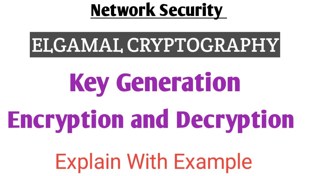 Elgamal Cryptography Explained: Key Generation, Encryption & Decryption in Hindi π