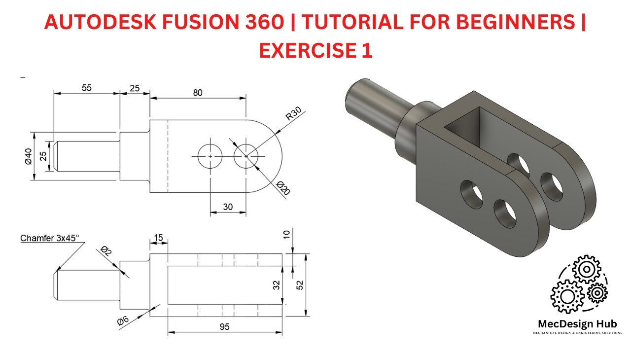 Fusion 360 Beginner Tutorial: Create Your 1st 3D Model