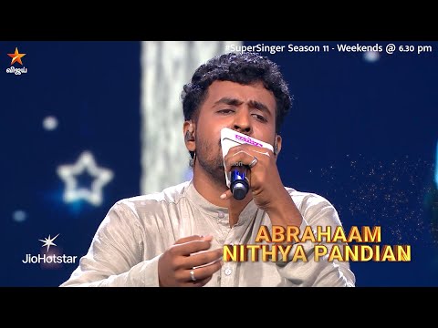 Glimpse of Anbendra Mazhaiyilae Song by #AbrahaamNithyaPandian ❤️| Super Singer Season 11