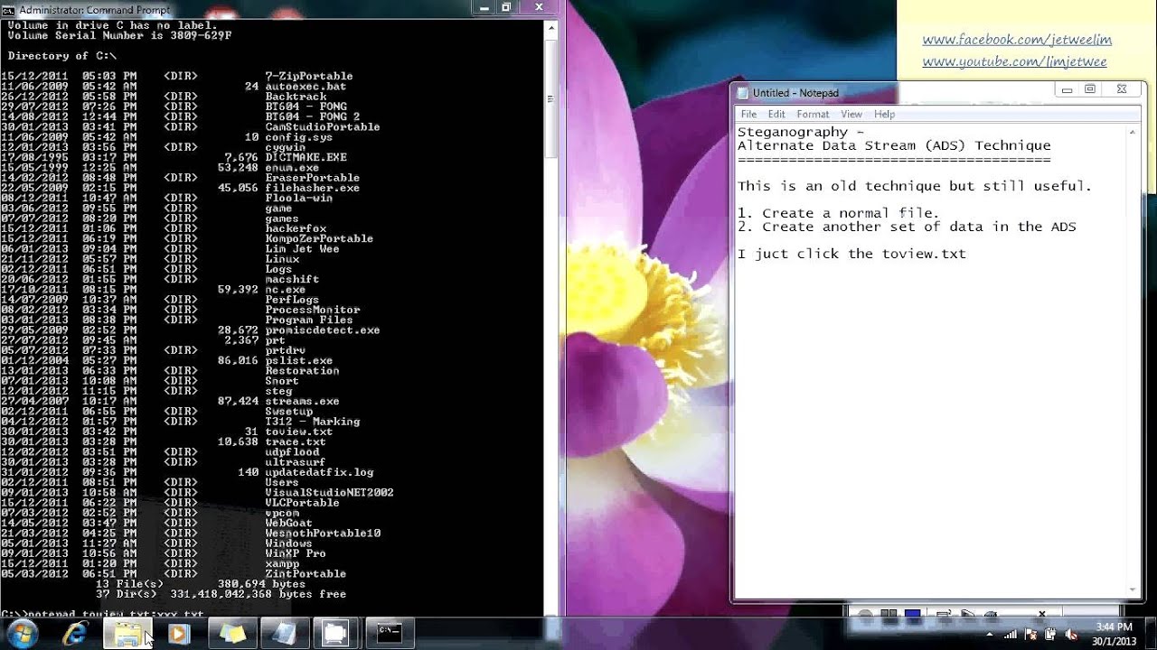 ADS Steganography Basics π