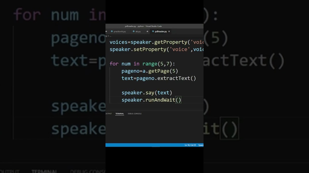 Audio Book Using Python - PDF Reader