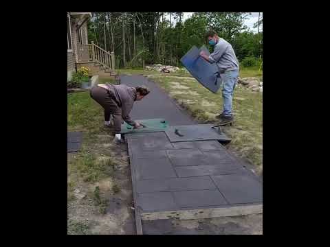 Beautiful Stamped Concrete Walkway #shorts