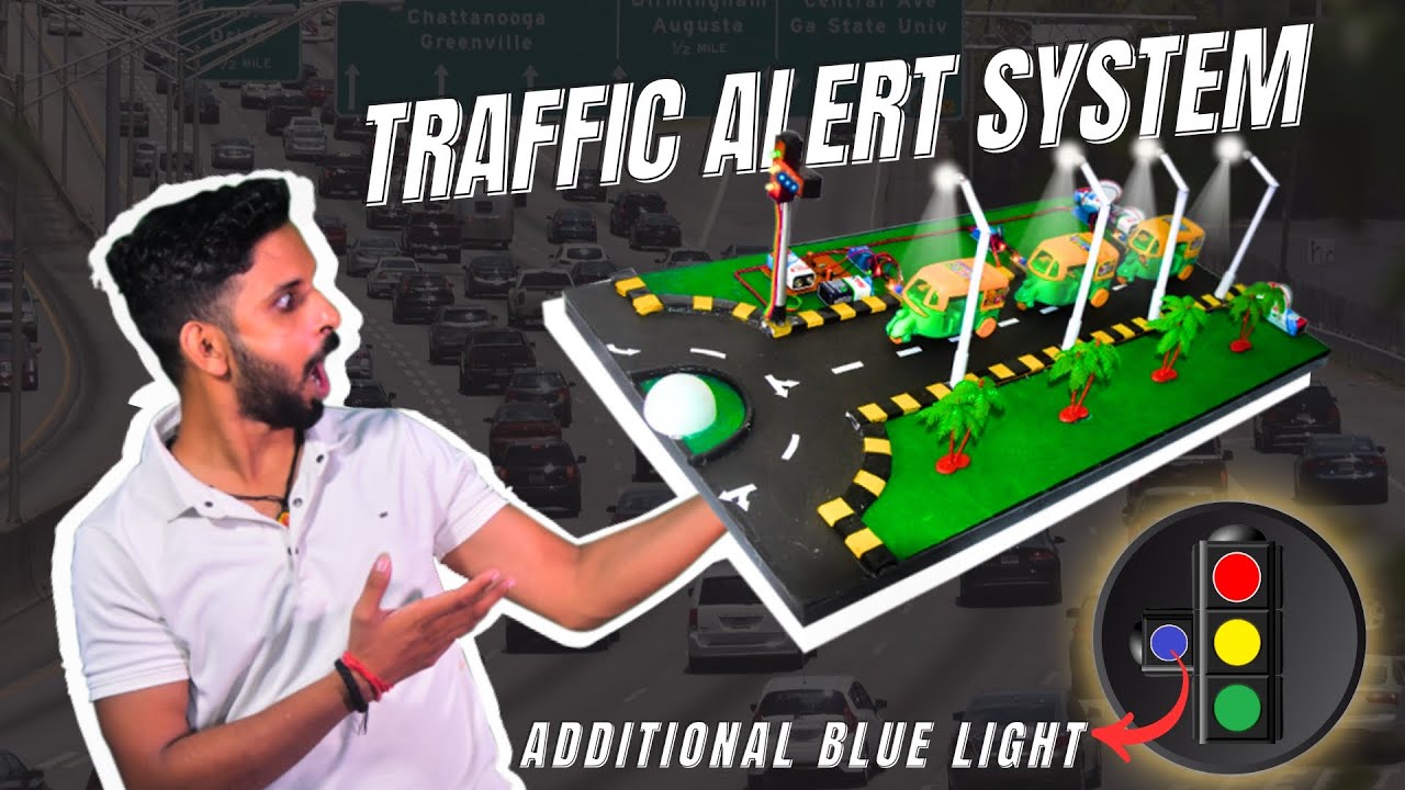 Traffic Light Model with Alert System for Inspire Award 🚦
