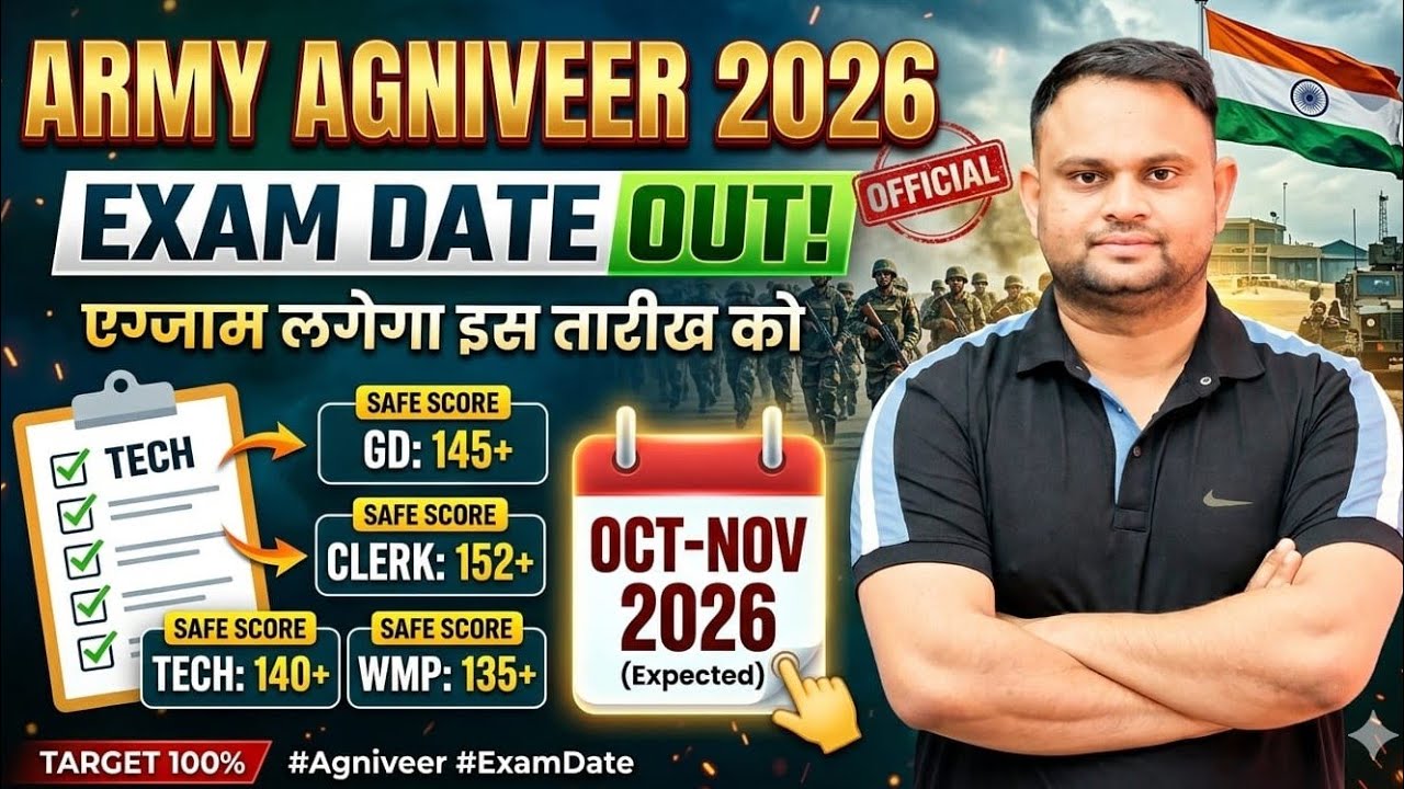 Army Exam Date 2026 Army Agniveer GD Cut off Army Clerk Cut off Army Negative Marking hai ya nahi