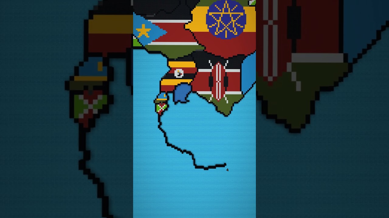 East Africa Minecraft Flag Map πͺπΉ