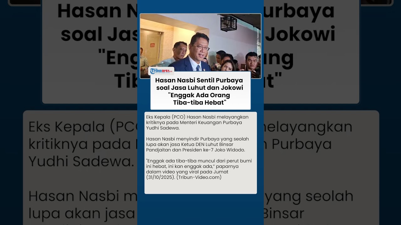 Sindiran Pedas Hasan Nasbi Tanggapi Purbaya soal Jasa Luhut & Jokowi 🔥