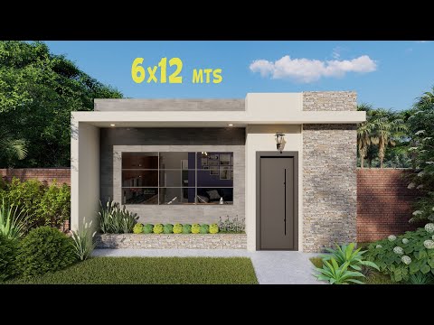 Plano de Casa de 6 x 12 metros | Planos de Casas Pequeñas 🏡