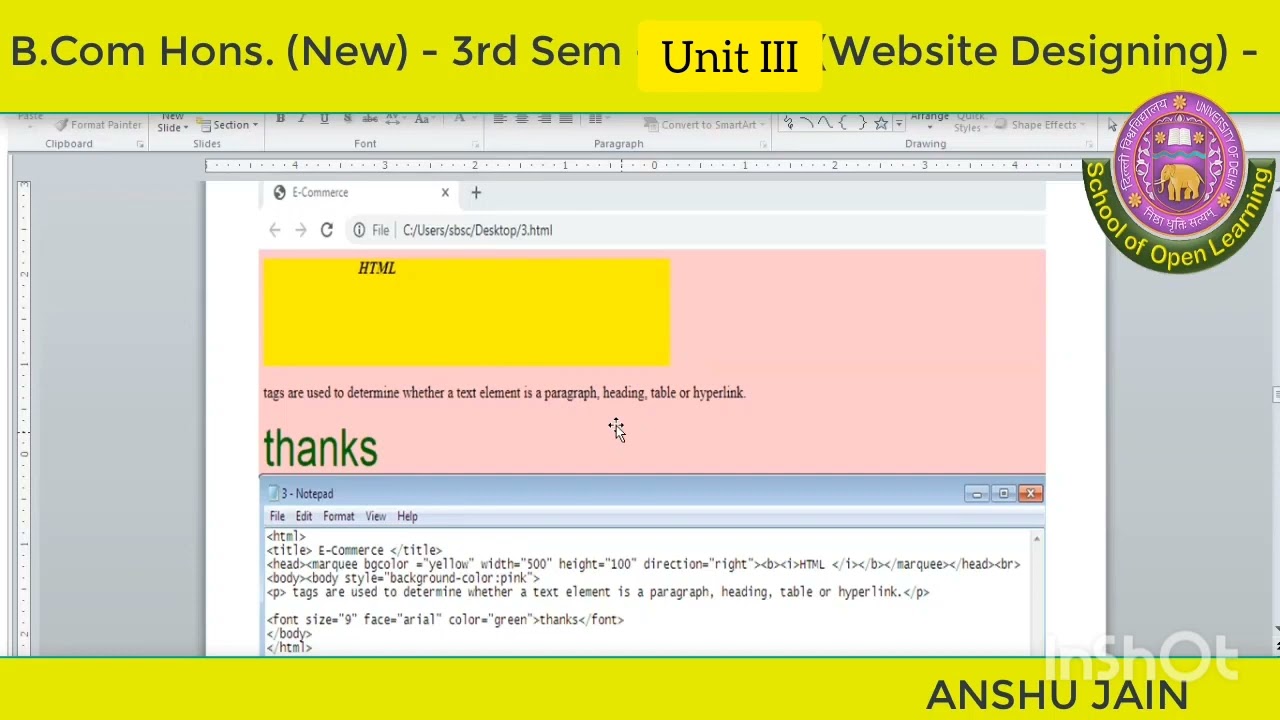 Ultimate Guide to E-Commerce Website Design for Class 2 | DU SOL UNIT III 🛒